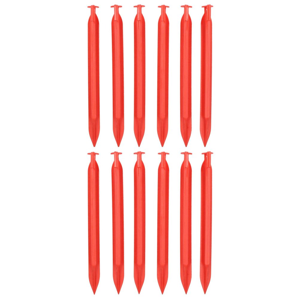AB Tools 12pc Heavy Duty Plastic Tent Awnings Marquees Pegs for Camping 220mm Long