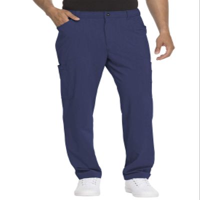 Dickies Advance Men Scrubs Pant Straight Leg Zip Fly Cargo DK205T, L Tall, D Navy