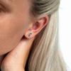 81stgeneration Sterling Silver Abalone Crescent Moon Stud Earrings for Women  Moon-Shaped Paua Shell Studs in 925 Silver - Colorful Gemstone Boho Jewelry - Small Gothic Celestial Earrings view 2