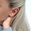 81stgeneration Sterling Silver Abalone Crescent Moon Stud Earrings for Women  Moon-Shaped Paua Shell Studs in 925 Silver - Colorful Gemstone Boho Jewelry - Small Gothic Celestial Earrings view 4