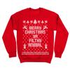 Ya Filthy Animal Merry Christmas Ugly Christmas Sweater Contest Party Mens Sweatshirt Small Red view 1