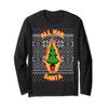 All Hail Santa Gift Ugly Christmas Sweater X-mas Satanic Long Sleeve T-Shirt view 1