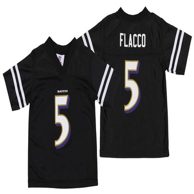 Baltimore Ravens Joe Flacco #5 NFL Toddlers Mesh Replica Jersey, Black (3T)