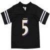 Baltimore Ravens Joe Flacco #5 NFL Toddlers Mesh Replica Jersey, Black (3T) view 2