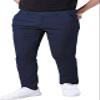Plaid&Plain Men's Skinny Stretchy Navy Blue Pants Colored Pants Slim Fit Slacks Tapered Trousers 819 Navy Blue 32X32 view 1