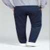Plaid&Plain Men's Skinny Stretchy Navy Blue Pants Colored Pants Slim Fit Slacks Tapered Trousers 819 Navy Blue 32X32 view 2