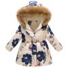 Baby Toddler Girls Boys Winter Fall Clothes Warm Jacket 2-7 Years Old Kids Floral Thick Hooded Windproof Coat (3-4 Years Old, Beige) view 1