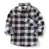 Sobrisah Toddler Plaid Shirt Boys Flannel Long Sleeve Button Down Shirt Lumberjack Shirt Black & White Checkered Shirt 6T view 1
