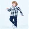 Sobrisah Toddler Plaid Shirt Boys Flannel Long Sleeve Button Down Shirt Lumberjack Shirt Black & White Checkered Shirt 6T view 2