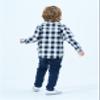 Sobrisah Toddler Plaid Shirt Boys Flannel Long Sleeve Button Down Shirt Lumberjack Shirt Black & White Checkered Shirt 6T view 3