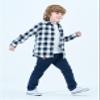 Sobrisah Toddler Plaid Shirt Boys Flannel Long Sleeve Button Down Shirt Lumberjack Shirt Black & White Checkered Shirt 6T view 4