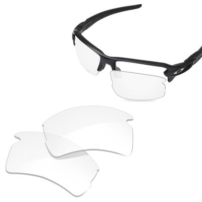 Glintbay 100% Precise-Fit Replacement Lenses for Oakley Flak 2.0 Asian Fit (AF) OO9271 - Crystal Clear Non-polarized