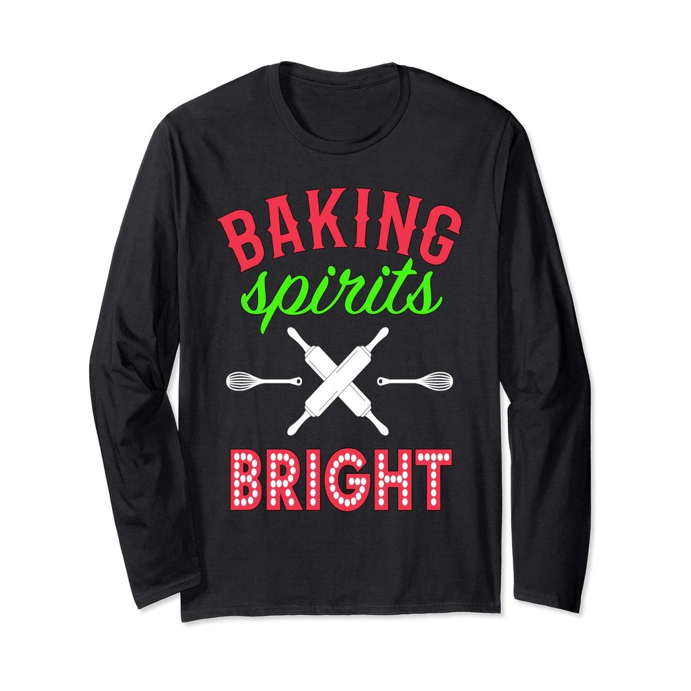 Baking Spirits Bright Long Sleeves Bakers Christmas Gift