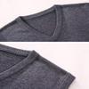 Flygo Men's Basic Slim Fit V-Neck Pullover Sweater Vest Wool Blend Knit Vest(Navy-XL) view 2