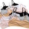 Rene Rofe Girls Training Bras - 10 Pack Soft Stretch Cotton Bra, Cami Style Girls Underwear with Adjustable Straps (7-14), Size 14, Asst #1 view 3