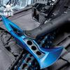 M48 Blue Tactical Tomahawk Axe and Snap On M48 Sheath - Hawk Axe, Blue Stainless Steel Blade, Piercing Spike, Grippy Reinforced Fiberglass Handle, Made for Door Breaching and Chopping - Length 15 view 2