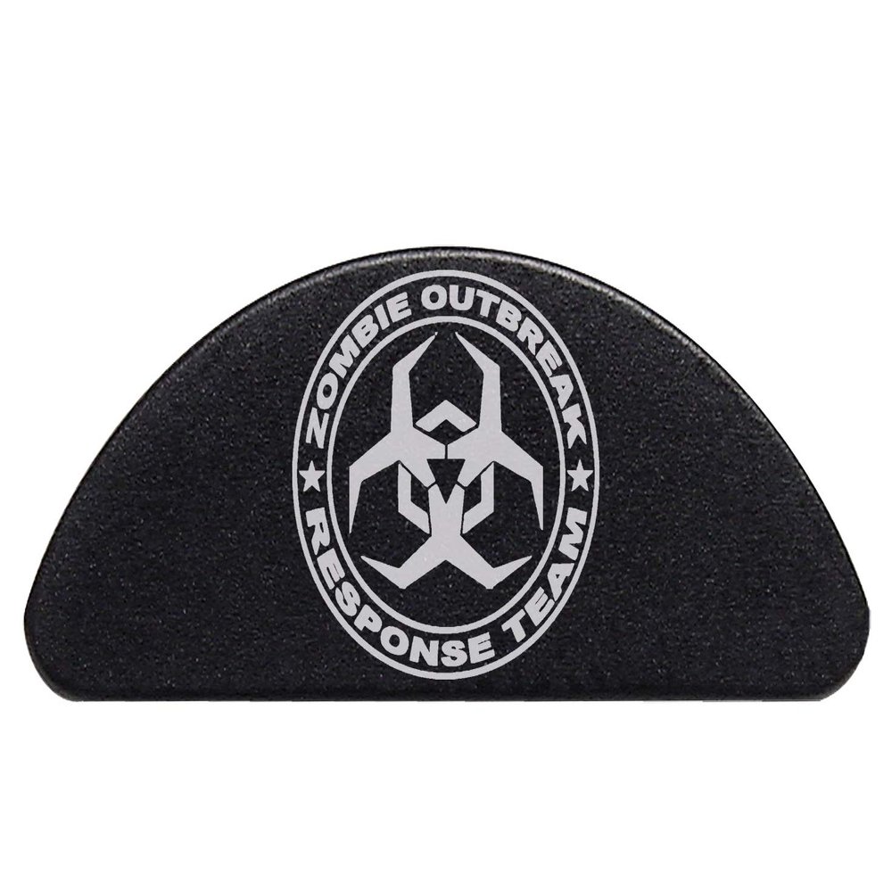 NDZ Performance Zombie Outbreak Response w Virus Biohazard Engraved Aluminum Grip Frame Slug Plug for Glock 43 G43 9mm