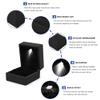 LED Light Ring Box, Fashionable Lighted Ring Storage Box Jewelry Display Case Proposal,Engagement,Wedding,Gift(Black) view 3