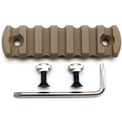 Active-8 5/7/9/11/13 Slots mlok Picatinny Rail Sections Aluminum Mount Adapter Tan Printed (7 Slots / 75mm)