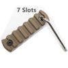 Active-8 5/7/9/11/13 Slots mlok Picatinny Rail Sections Aluminum Mount Adapter Tan Printed (7 Slots / 75mm) view 2