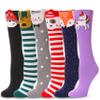 ANTSANG Kids Girls Knee High Socks Long Boot Crazy Silly Fun Gift Cute Tall Animal Socks for Child 6 Pairs Stocking Stuffers Gifts for 10 Year Old Girls Birthday Gifts Ideas(Dots Animal) view 1