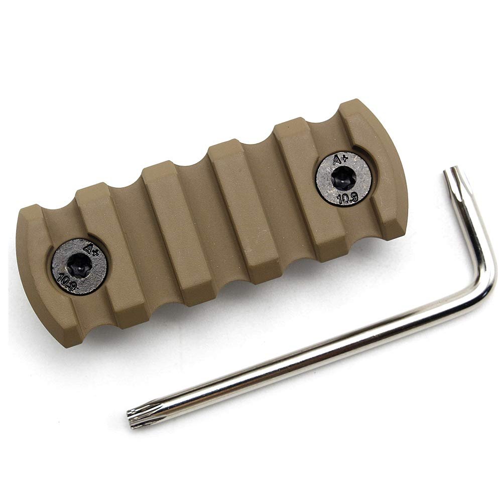 Active-8 5/7/9/11/13 Slots mlok Picatinny Rail Sections Aluminum Mount Adapter Tan Printed (5 Slots / 56mm)