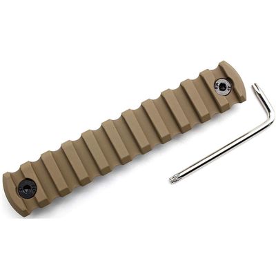 Active-8 5/7/9/11/13 Slots mlok Picatinny Rail Sections Aluminum Mount Adapter Tan Printed (11 Slots / 115mm)