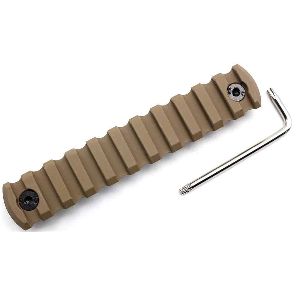 Active-8 5/7/9/11/13 Slots mlok Picatinny Rail Sections Aluminum Mount Adapter Tan Printed (11 Slots / 115mm)