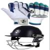 SG Optipro Cricket Helmet Medium Size with SG Campus Batting Gloves Men Size Cricket Kit view 3