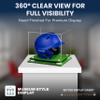 Acrylic Display Case for Baseball Batting Helmet Premium Baseball Display Case with Turf Base and Polished Edges Durable Display Cases for Collectibles .Dim: 12.25" L x 10" W x 10.5" H (A012-WR) view 2