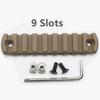 Active-8 5/7/9/11/13 Slots mlok Picatinny Rail Sections Aluminum Mount Adapter Tan Printed (9 Slots / 95mm) view 4