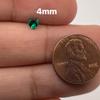 0.22-0.26 Cts of 4x4 mm AAA Heart Cut Lab Created Emerald (1 pc) Loose Gemstone view 2
