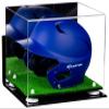 Acrylic Display Case for Baseball Batting Helmet Premium Baseball Display Case with Turf Base and Polished Edges Durable Display Cases for Collectibles.Dim:12.25 L x 10 D x 10.5 H (A012-WR) view 1