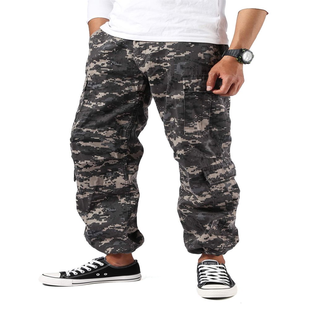 BACKBONE Mens Military Army Style Camouflage Cargo Pants for Fishing Hunting Gaming Camping (42, Urban Digital Camo)