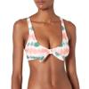 Hot Water Womens Junior Tall Triangle Bikini Top Swimsuit with Knot Front Swimwear, Summer Replay, Medium view 1