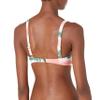 Hot Water Womens Junior Tall Triangle Bikini Top Swimsuit with Knot Front Swimwear, Summer Replay, Medium view 2
