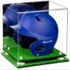 Acrylic Display Case for Baseball Batting Helmet Premium Baseball Display Case with Turf Base and Polished Edges Durable Display Cases for Collectibles .Dim: 12.25" L x 10" W x 10.5" H(A012-WR) view 1