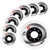 Hyper Concrete +G Inline Skate Wheels - 84A, 8-Pack - Freeride, Slalom, Urban & Fitness Skating (White, 80MM) view 1