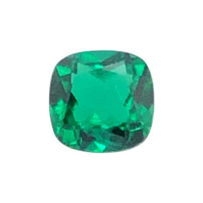 0.79-0.97 Cts of 6x6 mm AAA Cushion Lab Created Emerald (1 pc) Loose Gemstone