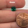 0.79-0.97 Cts of 6x6 mm AAA Cushion Lab Created Emerald (1 pc) Loose Gemstone view 2