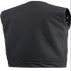 Canvas Club Vest with No Collar & Front Hidden Multi Accessory Pocket System Black view 3