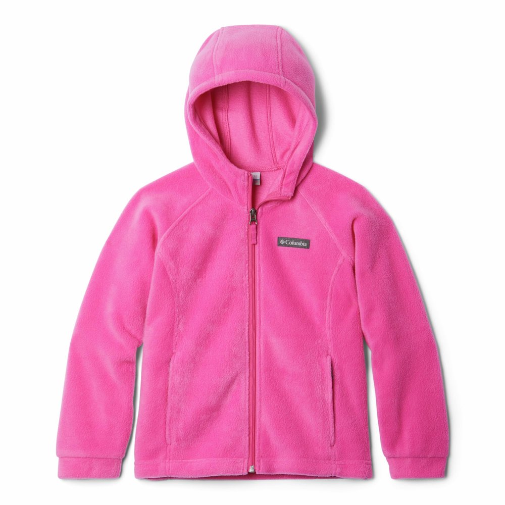Columbia Youth Girls Benton II Fleece Hoodie, Pink Ice, XX-Small