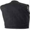 Canvas Club Vest with Mandarin Collar & Front Hidden Multi Accessory Pocket System Black view 3