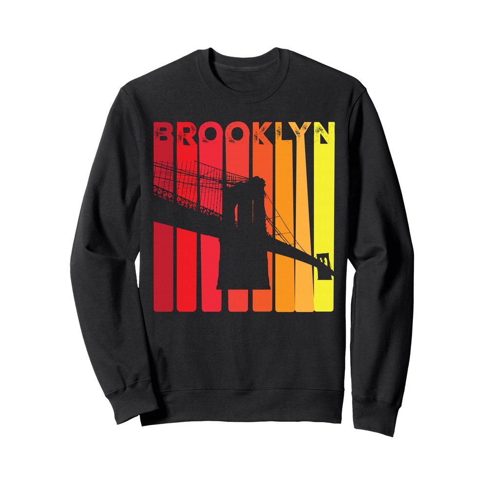 Brooklyn Bridge 1970s Style New York City NY T-Shirt Sweatshirt