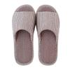 Indoor Slippers Female, Spring and Autumn Home Non-Slip Wooden Floor Slippers - Men's Cotton and Linen Slippers - Breathable Wear view 1