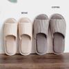 Indoor Slippers Female, Spring and Autumn Home Non-Slip Wooden Floor Slippers - Men's Cotton and Linen Slippers - Breathable Wear view 2