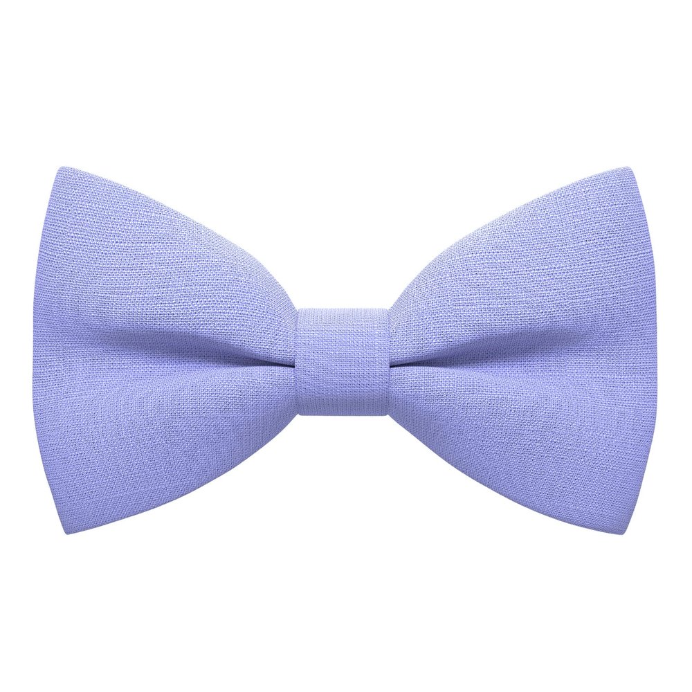 Bow Tie House Linen Men's Classic Pre-Tied Bow Tie Formal Solid Tuxedo (Large, Lavender)