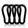 AUTMATCH Carabiner Clips, 3" Carbon Steel Spring Snap Hook Caribeener Clips Buckle Pack Grade Heavy Duty Carabiners Quick Link for Camping, Fishing, Hiking, Traveling, Black, 4 Pack view 1