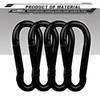 AUTMATCH Carabiner Clips, 3" Carbon Steel Spring Snap Hook Caribeener Clips Buckle Pack Grade Heavy Duty Carabiners Quick Link for Camping, Fishing, Hiking, Traveling, Black, 4 Pack view 2