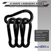 AUTMATCH Carabiner Clips, 3" Carbon Steel Spring Snap Hook Caribeener Clips Buckle Pack Grade Heavy Duty Carabiners Quick Link for Camping, Fishing, Hiking, Traveling, Black, 4 Pack view 3